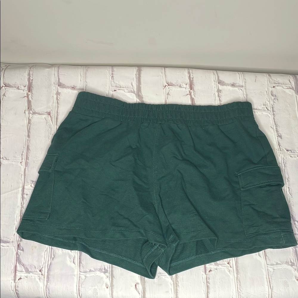 Harlow Green Cargo Shorts Relaxed Fit